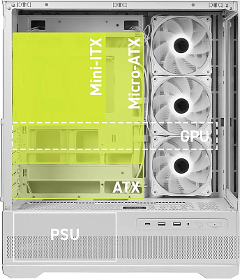Компьютерный корпус MSI MAG PANO 110R PZ WHITE (MAG PANO 110R PZ WHITE)