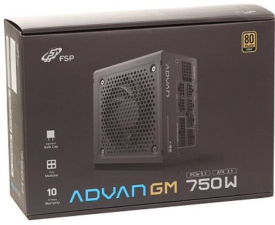 Блок питания ATX 750W FSP Advan-750GM, Gold (PPA7508303)