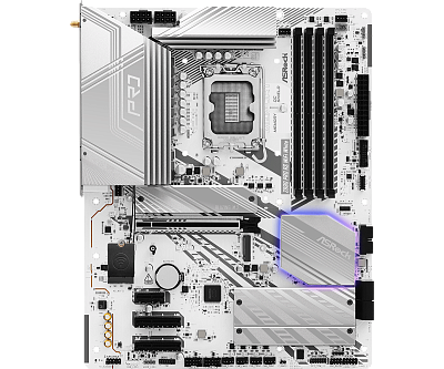 Материнская плата ASRock Z890 PRO RS WIFI WHITE  (Z890 PRO RS WIFI WHITE) - 68651 (90-MXBQC0-A0UAYZ)