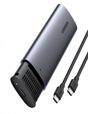 Корпус для Жесткого Диска UGREEN USB-C Female to M.2 M-Key 10G Enclosure C TO C Cable 50cm, 10902 (10902)