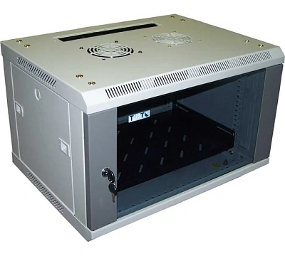 Шкаф настенный серии Pro, 18U 600x600, стеклянная дверь (TWT-CBWPG-18U-6x6-GY)