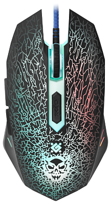 Игровая мышь проводная игровая оптическая Defender Shock GM-110L (черный),USB (52110)