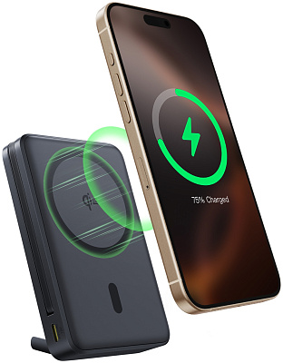 Портативный внешний аккумулятор Baseus Nomos Qi2, 10000mAh 45W - Black (P10078800123-01)