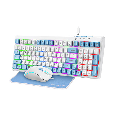 Клавиатура + мышь Havit KB897CM, white+blue (2.0301500459713E+14)