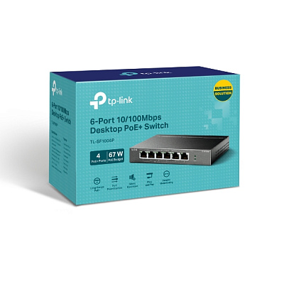 Коммутатор TP-Link TL-SF1006P (TL-SF1006P(UN) V1.0/TL-SF1006P(UN) V3.0)