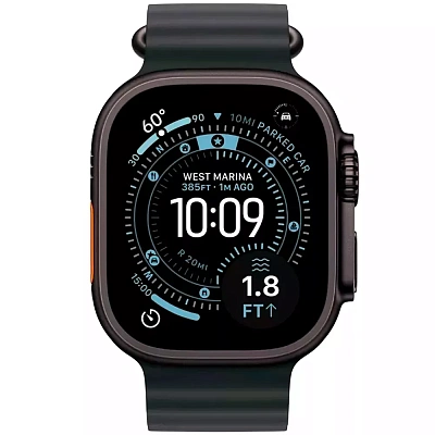Смарт часы Apple Watch Ultra 3 GPS + Cellular 49mm Black Titanium Case with Black Ocean Band (MF0J4QR/A)