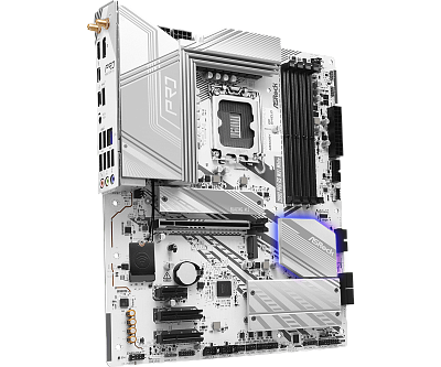 Материнская плата ASRock Z890 PRO RS WIFI WHITE  (Z890 PRO RS WIFI WHITE) - 68651 (90-MXBQC0-A0UAYZ)