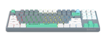 Клавиатура A4Tech Bloody S87, BLMS Red Plus Switch, Ash, USB, Multimedia,Gaming (S87 ASH)