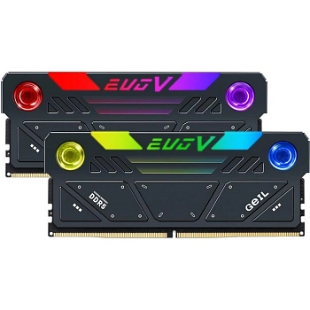 Оперативная память с RGB подсветкой 32GB Kit (2x16GB) GEIL EVO V RGB 6800Mhz DDR5 GESG532GB6800C36ADC Black  (GESG532GB6800C36ADC) Оперативная память с RGB подсветкой 32GB Kit (2x16GB) GEIL EVO V RGB 6800Mhz DDR5 GESG532GB6800C36ADC Black  (GESG532GB6800C36ADC)