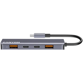 USB-хаб Canyon DS-18 5in1 USB-C Grey (CNS-TDS18)