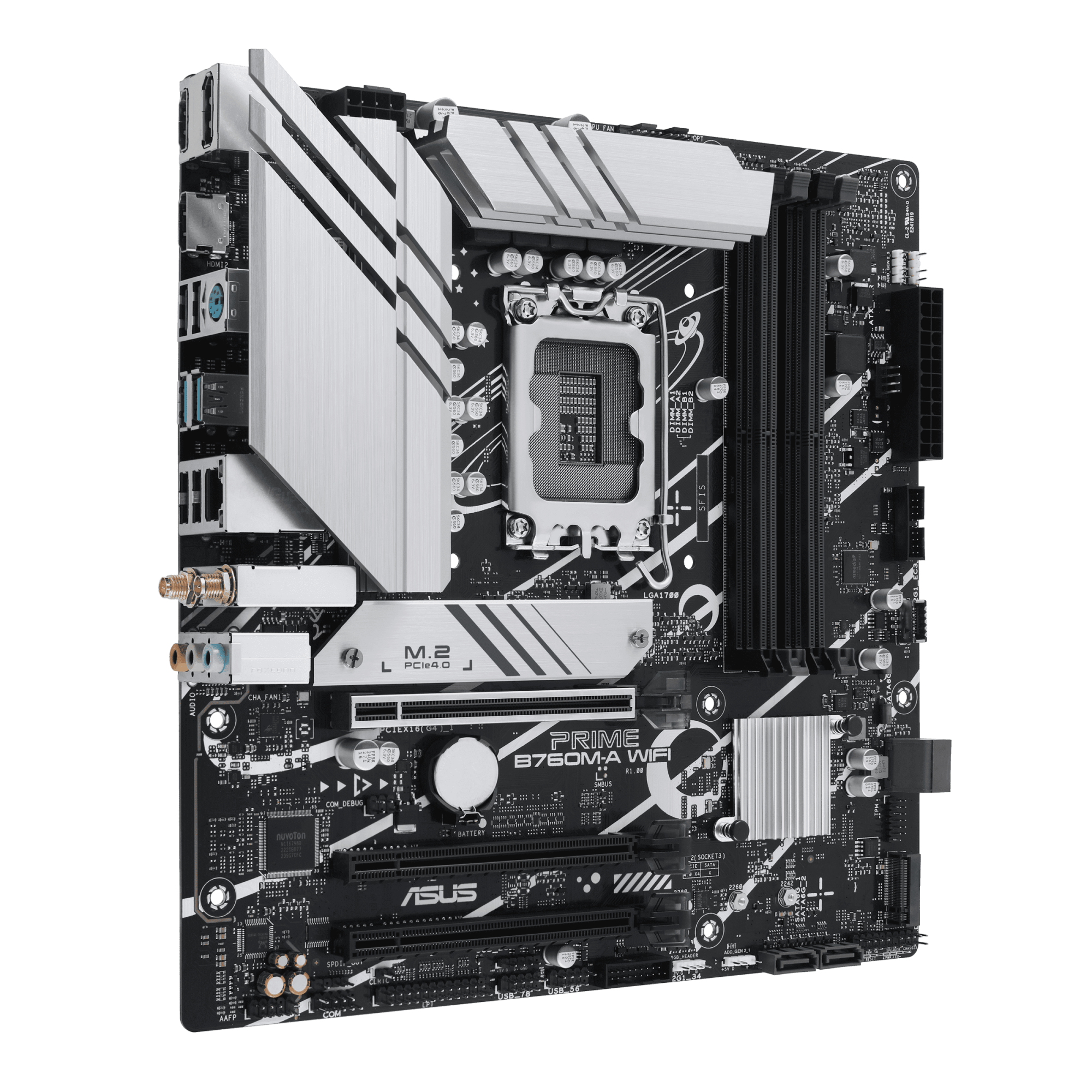 Материнская плата ASUS PRIME B760M-A WIFI, LGA1700, 4xDDR5, mATX (90MB1EL0-M1EAY0)