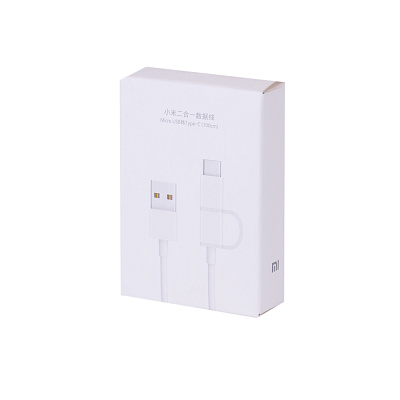 Интерфейсный кабель Xiaomi 100cm MICRO USB and Type-C Белый (SJV4082TY)