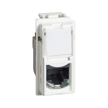 Розетка компьютерная Bticino KW4279C5E Living Now RJ45 cat.5e UTP 1 модуль белый (KW4279C5E)