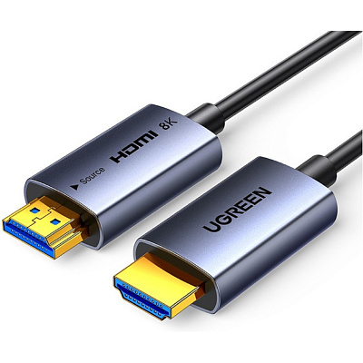 Кабель UGREEN HDMI 15m, V2.1, 8K@60Hz (оптический) HD183 (55505)