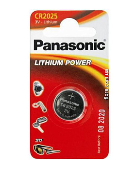 Батарейка дисковая литиевая PANASONIC CR-2025/1B (CR-2025EL/1B)