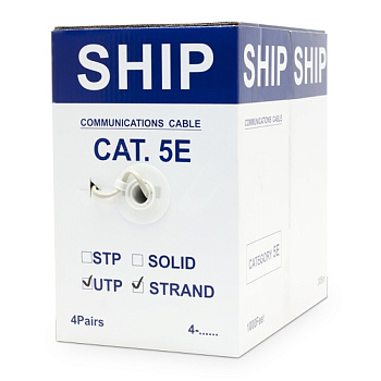 Кабель сетевой SHIP D135S-P Cat.5e UTP 30В PVC (D135S-P)
