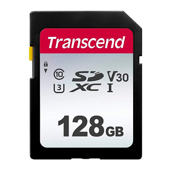 Карта памяти Transcend SD 128GB Class 10 U3 TS128GSDC300S (TS128GSDC300S)