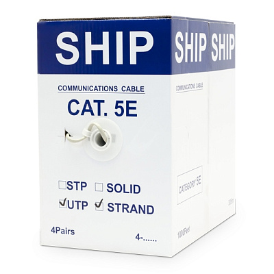Кабель сетевой SHIP D135S-P Cat.5e UTP 30В PVC (D135S-P)