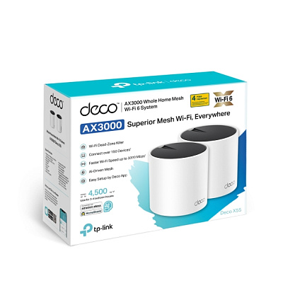 Беспроводная MESH-система TP-Link Deco X55 (DECO X55 (2-PACK)(EU) V1.0)