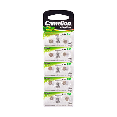 Батарейка CAMELION Alkaline AG1-BP10(0%Hg) 10 шт. в блистере (AG1-BP10(0%Hg))