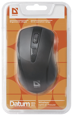 Компьютерная мышь   беспроводная Defender Datum MM-265 черный (52265)