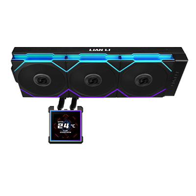 Водяное охлаждение для CPU Lian Li HydroShift II LCD-S 360TL, Black (G89.GHS2LCDS36TFB.00)