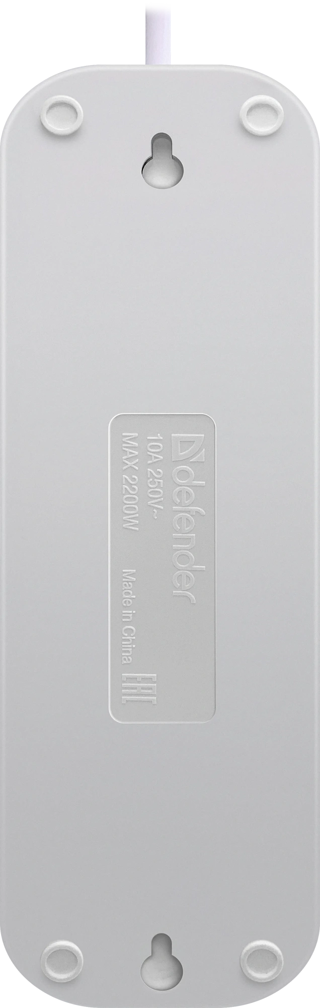 Удлинитель без заземления Defender B240 10 А, 5 м, 4 розетки, белый (99281) Удлинитель без заземления Defender B240 10 А, 5 м, 4 розетки, белый (99281)