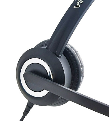 Проводная гарнитура VT6200-D QD(P)-RJ9(03), Дуо, HD звук, QD, переходник QD-RJ09(03) (VT6200-D QD(P)-RJ9(03))