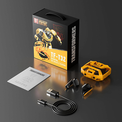 Наушники беспроводные TWS Transformers TF-T32 - Yellow (TF-T32-Y)
