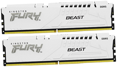 Оперативная память Kingston Fury Beast White Expo DDR5 - 2x 16ГБ 5600МГц (KF556C36BWEK2-32)
