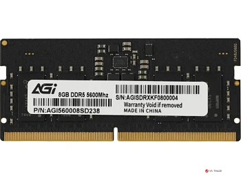 Оперативная память для ноутбука AGI AGI560008SD238-ST DDR5 SODIMM 8Gb, 5600MT/s (AGI560008SD238-ST)
