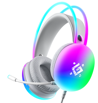 Игровая гарнитура Defender Ignis белый, RGB, провод 2 м (64440)