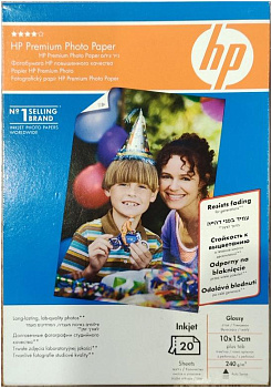 Бумага HP A6 (10х15), 240г/м2, 20 листов, глянцевая, Premium Photo Paper (Q1991HF)