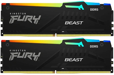 Оперативная память Kingston FURY Beast RGB DDR5 64GB (Kit of 2) 5600MT/s (KF556C36BBE2AK2-64)