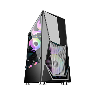 Компьютерный корпус 1STPLAYER DK-3-BK Без Б/П (DK-3-BK-1F5M-2F5S)