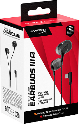 Наушники HyperX Cloud Earbuds III S Black (BN7S1AA)