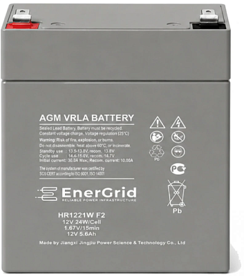 Аккумулятор EnerGrid HR1221W F2, 12В 5,6Ач (EnerGrid HR1221W F2)