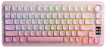 Клавиатура AULA S75 Pro Pink, Gray wood switch (S75 Pro Pink)