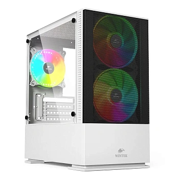 Корпус Wintek  Shadow 701-W TG, mATX, White (SHADOW 701-W TG)