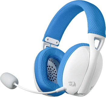 Наушники-гарнитура игровые беспроводные Redragon Ire Pro белый+синий (71539)