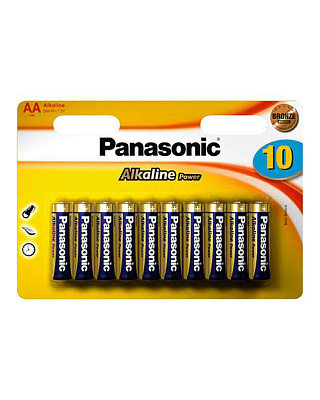 Батарейка щелочная PANASONIC Alkaline Power AA/10B (LR6REB/10BW/LR6APB/10)