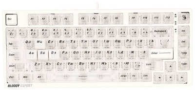 Клавиатура A4Tech Bloody MS76,MS Magnetic Switch - Crystal White (MS76 CRYSTAL WHITE)