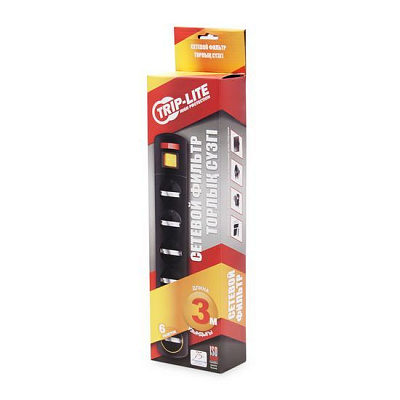 Сетевой фильтр Trip-Lite GR16-1379T, 6 розеток, 3м, Black (GR16-1379T 3M)