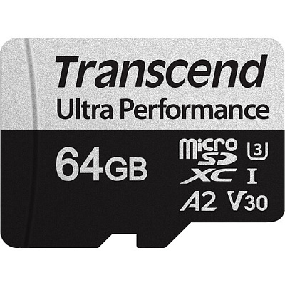 Карта памяти MicroSD 64GB Class 10 U3 Transcend TS64GUSD340S (TS64GUSD340S)