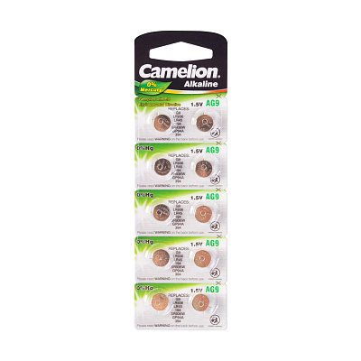 Батарейка CAMELION Alkaline AG9-BP10(0%Hg) 10 шт. в блистере (AG9-BP10(0%Hg))