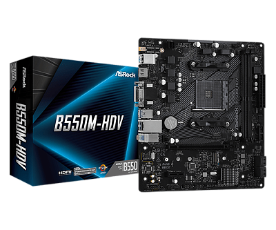 Материнская плата ASRock B550M-HDV, AM4 (90-MXBDJ0-A0UAYZ)