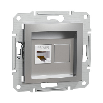 Розетка компьютерная SE EPH4300161 Asfora RJ45 кат.5e механизм алюминий (EPH4300161)