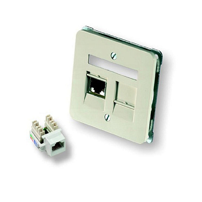 COMMSCOPE Комплект лицевой панели, 2 порта, для 110Connect, встраиваемый, белый (2-966224-1)