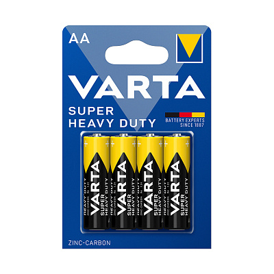 Батарейка VARTA Superlife Mignon 1.5V - R6P/AA 4 шт в блистере (R6P/АА Superlife 4)