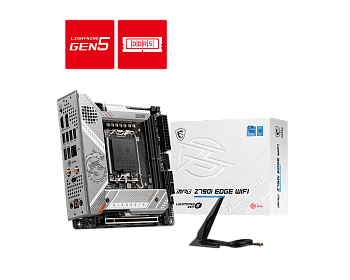 Материнская плата MSI MPG Z790I EDGE WIFI, LGA1700, 2xDDR5, mITX (MPG Z790I EDGE WIFI) Материнская плата MSI MPG Z790I EDGE WIFI, LGA1700, 2xDDR5, mITX (MPG Z790I EDGE WIFI)